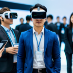 태국의 비즈니스 컨퍼런스 - A bustling, futuristic MICE (Meetings, Incentives, Conferences, and Exhibitions) event in a sleek, m...